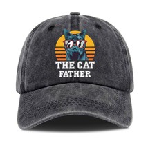 The Cat Father,Funny Baseball Cap,Funny Hats,Men Dad Hat,Funny Retirement Gift f - £29.08 GBP