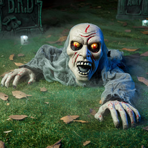 Halloween Light-Up Zombie Groundbreaker Animated with Bloodstain and Creepy Soun - £46.58 GBP