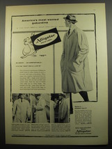 1955 Alligator Coats Ad - America&#39;s most wanted gabardine - £14.45 GBP