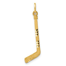 14k Satin D/C Hockey Stick Charm C1232 - £107.15 GBP