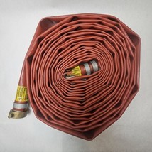 1 1/2&quot; 50ft Red PVC Water Discharge Hose Assembly 150psi Aluminum with b... - $44.55