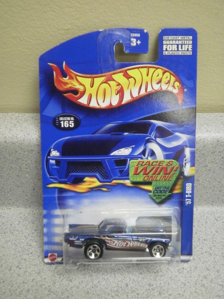 HOT WHEELS- &#39;57 T-BIRD- NO.165- NEW ON CARD- L15 - $3.70