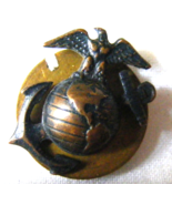 Vintage WW2 Marine Corps Globe and anchor collar pin screwback - €29,54 EUR