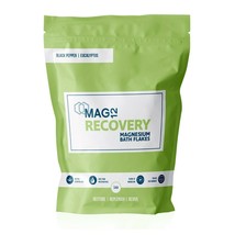 MAG12 Recovery Magnesium Bath Flakes with Black Pepper &amp; Eucalyptus 1kg - £15.49 GBP
