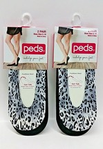 6Pairs Peds Fashion Liner Gel Tab Socks Sz 5-10 (style # 9363) Blk w-Gre... - $21.77