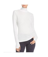 Aqua Womens S White Sheer Long Sleeve Turtleneck T Shirt Top NWT BE55 - $33.47 CAD