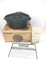 Bayou Classic 7402 Cast Iron Dutch Oven 2 QUART W/Rimmed Lid 8.75&quot; Diam, 3&quot; Deep - $39.59