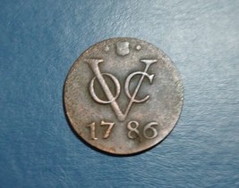 1786 Dutch Netherlands Colonial Voc Duit New York Penny Utretch Grade Co... - £10.99 GBP