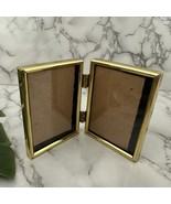 Vintage 90s Ceramic Mini Picture Frame Cream Pink Floral Rounded Cottage - $27.38 CAD