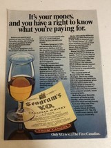 1976 Seagrams VO Canadian Whisky Vintage Print Ad pa7 - $7.91