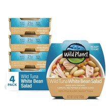 WILD PLANET Ready-To-Eat Wild Tuna White Bean Salad 5.6 OZ - Pack of 4 C... - $24.69 CAD