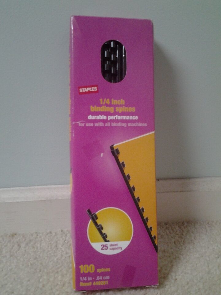 Staples 1/4-Inch Binding Spines - $6.92