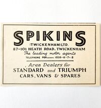 1954 Spikins Car Dealership Triumph Twickenham Advertisement Automobilia... - $14.01 CAD
