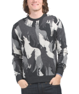 new GREYSON Men&#39;s Wool And Cashmere In The Shadows Wolf Sweater in Ghost... - $76.79