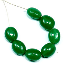 Green Onyx Smooth Oval Beads Briolette Natural Loose Gemstone Making Jew... - $7.96