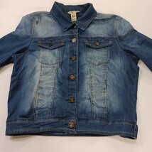 Indigo Rein RN#128963 Women's Blue Stonewashed Denim Front Jacket Size XL image 15