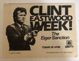 Clint Eastwood Week Tv Guide Vintage Print Ad The Eiger Sanction Tpa12 - $5.93