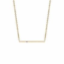 ANGARA Natural Diamond Bar Pendant Necklace in 14K Gold (Grade-IJI1I2, 0.02 Ctw) - £296.05 GBP
