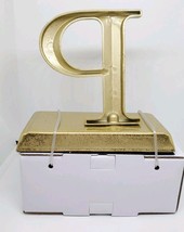 Wondershop Monogram P Christmas Metal Stocking Holder, Gold image 3