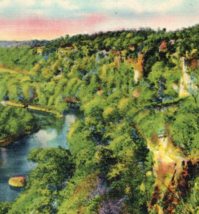 Gasconade River Portuguese Point Missouri Linen Vintage Postcard - £11.59 GBP