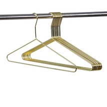 Quality Gold Modern Extra Heavy Duty Metal Hangers  Clothing Thin Compact Hanger - £31.98 GBP