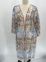 Boo Pala Kusama Kimono Jacket One Size Multicolor Confetti Polka Dot Sheer - £76.54 GBP