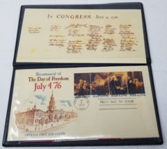 Bicentennial July 4th 1976 First Day Cover Stamp Declaration Signatures ... - $12.30