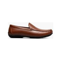 Stacy Adams Conroy Moc Toe Perf Slip-On Casual Shoes Cognac 25702-221 image 1