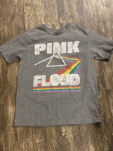 Pink Floyd kids Size 14/16 Gray Dark Side Of The Moon Graphic Tee Short Sleeve - £5.13 GBP