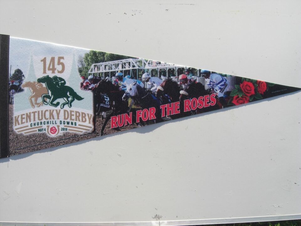 2019 - 145th Kentucky Derby 30" Pennant in MINT Condition - COUNTRY HOUSE