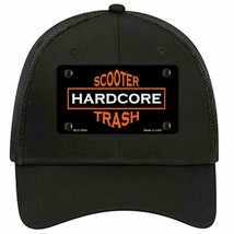 Hardcore Scooter Trash Black Novelty Black Mesh License Plate Hat - £22.97 GBP