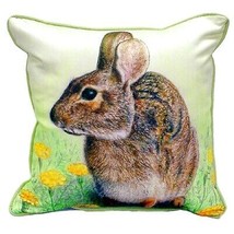 Betsy Drake Rabbit Extra Large 22 X 22 Indoor Outdoor Pillow - £55.07 GBP