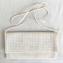 Lumured Vintage White Tile Beaded Mesh Bag - $46.75