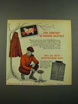 1952 Woolrich Shirts Ad - For comfort in rugged weather - £14.74 GBP