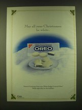1990 Nabisco White Fudge Covered Oreo Cookies Ad - May all your Christmases - £14.81 GBP