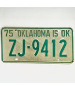 1975 United States Oklahoma Tulsa County Passenger License Plate ZJ-9412 - £14.04 GBP