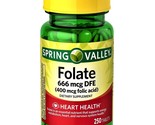 Spring Valley Folate 666 mcg DFE (Folic Acid 400 mcg) 250 Tablets - $16.19
