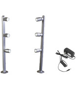 2x Retail display jewelry showcase LED silver pole light FY-53 4000K + U... - €68,45 EUR