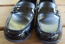 LL Bean Mocs Loafers Shoes Slip Ons Flats Black Patent Leather Women 9.5 M  - £15.45 GBP