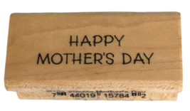 Stampendous Rubber Stamp Happy Mothers Day Card Making Small Simple Print Words - £3.91 GBP