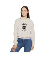Women&#39;s Black &amp; White Forest Graphic Boxy Oversized Cinched Bottom Hoodie - £50.03 GBP