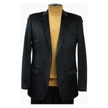 Men's Velvet Sports Coat Grammy Amy Award By BASSIRI  , LEONARDI J1042 Black image 2