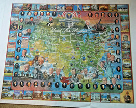 US Presidents thru Bush White Mountain 1000 PC Jigsaw Puzzle 1999  24 by 30 inch - $9.89