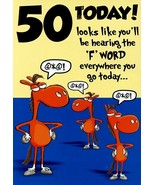 50 Today - AGE 50 - Birthday Greeting Card - 00807 - $2.79