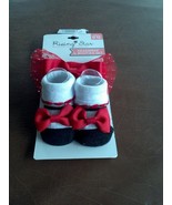 Rising Star BOOTIE SOCKS &amp; HEADWRAP 0-12 Months 2 Pair Red White BLACK  ... - €9,46 EUR
