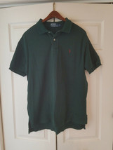 Polo Ralph Lauren Men&#39;s Large L Custom Fit Short Sleeve Golf Shirt Green - £11.63 GBP