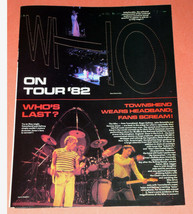 The Who Creem Magazine Photo Clipping Vintage 1982 - $14.99