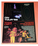 The Who Creem Magazine Photo Clipping Vintage 1982 - $275.44 MXN