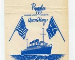 Ruggles Souvenir &amp; Gift Shop Bag Aboard the Queen Mary Long Beach Califo... - £9.49 GBP