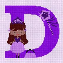 Pepita Needlepoint Canvas: Letter D Princess, 7&quot; x 7&quot; - $50.00+